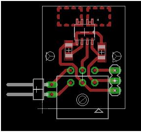 board in EAGLE of the PCB with the current