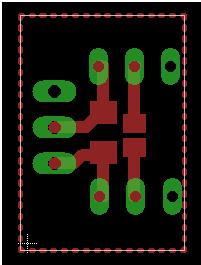 board in EAGLE of the PCB with the temperature