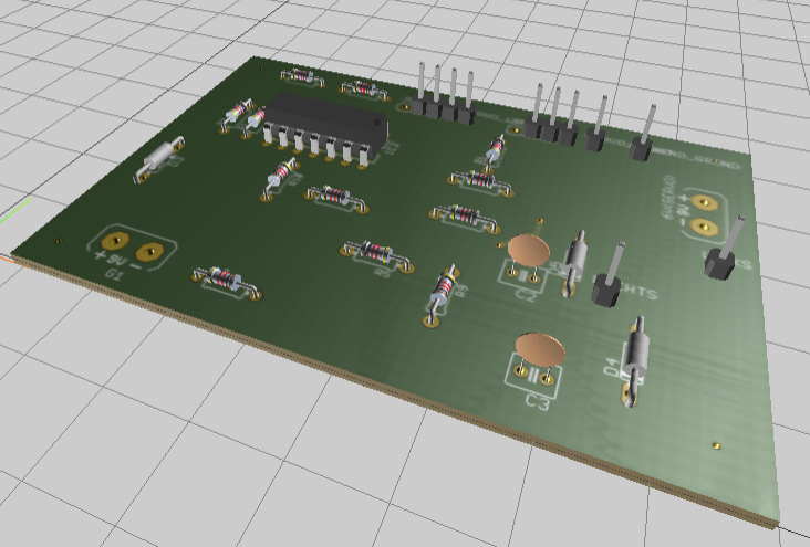 3D visualisation of PCB of receiver part